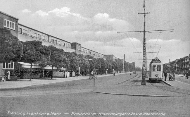 Ludwig-Landmann-Straße, früher Hindenburgstraße, Postkarte 193er Jahre