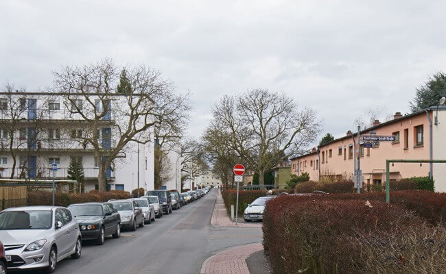 Zillestraße, Blick nach Süden